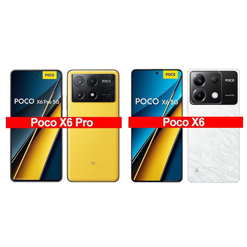 For Poco X6 Pro 5G Case Square Liquid Silicone Camera Lens Protector Phone Case For Xiaomi Poco X6 X 6 Pro Pocox6 Pro 5G Soft Cover