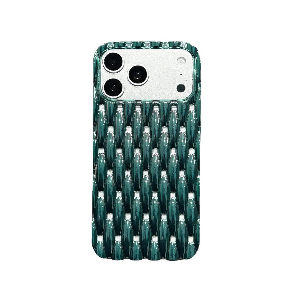 Apple 17 Pro Max Woven Braid Heat Dissipation Case, iPhone 16/15/13 Large Hole Protective Cover.
