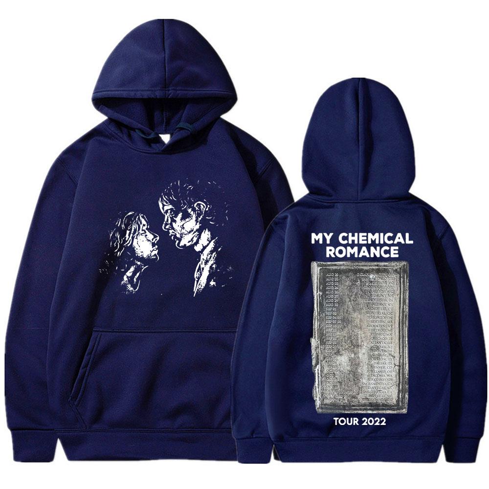 Vintage Rock Band My Chemical Romance 2022 Tour Hoodie Unisex Damen Punk Gothic Langarm Sweatshirt Übergroße Hip Hop Streetwear