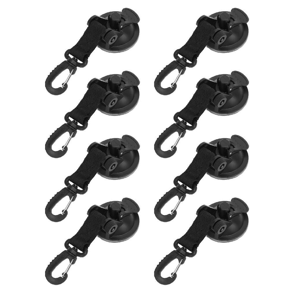 8 szt. Przyssawki Haki Mocna Siła Przenośne Niezbędne do Kempingu Samochodowego Przyssawka do Mocowania do Samochodu