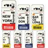 World City Travel Ticket New York London Label Phone Case For Google Pixel 9 8 7 6 Pro XL 8A 7A 6A TPU Shell Shockproof Cover