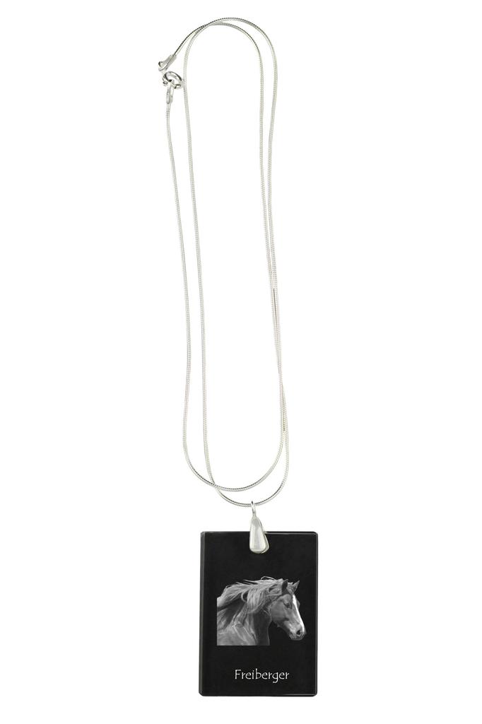 Freiberger – Crystal pendant with horse, silver necklace with photo | Art-Dog