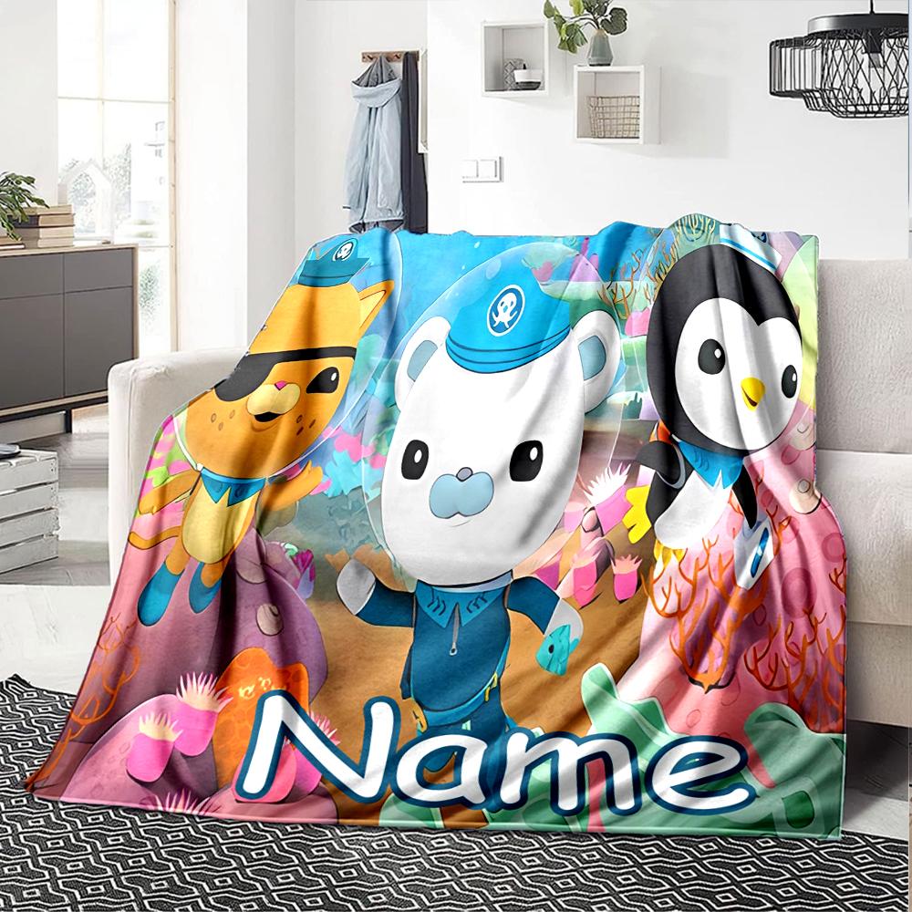 Customiz Name Personality Octonauts Blanket Soft &Warm Sofa Office Bed Travel Lunch Break Blanket, Gift Suitable All Seasons