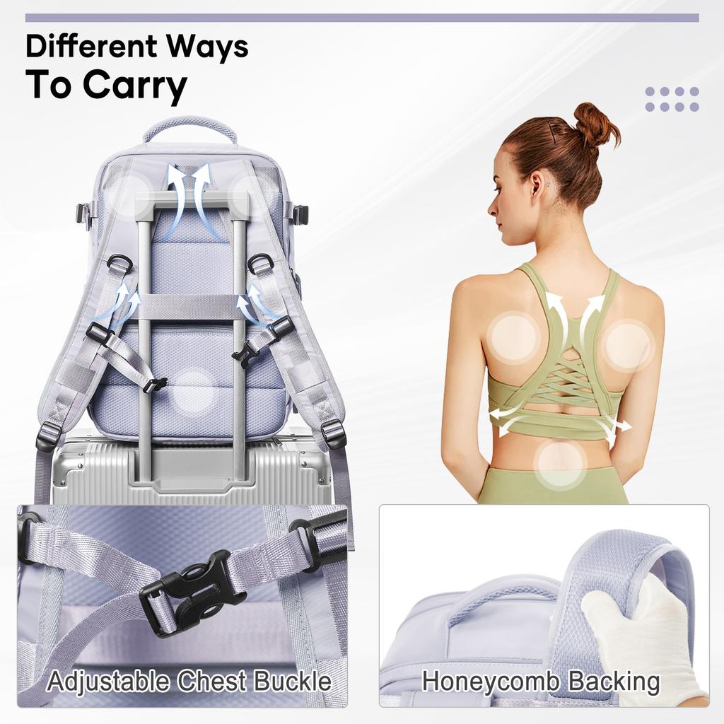 Travel Vacuum Backpack with Vacuum Compression Pump, Large Capacity Airplane Travel Backpack Women Men Expanded Laptop Backpack