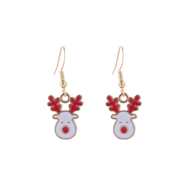 Christmas Earrings: Small Santa, Reindeer, Snowman Studs