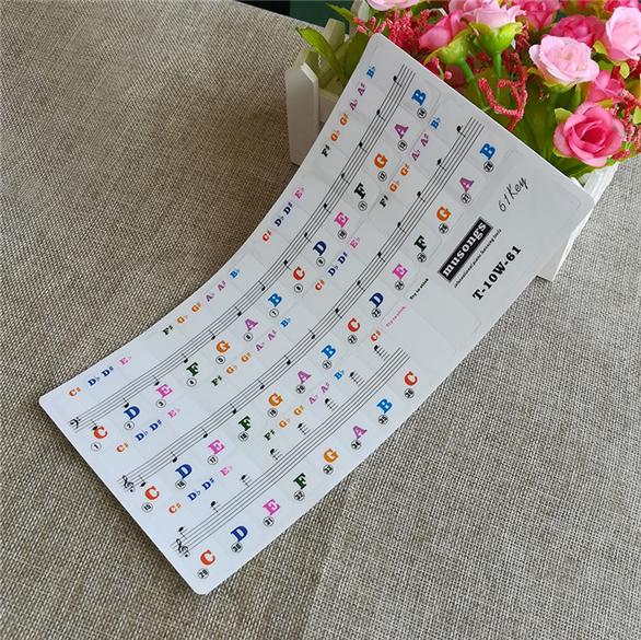 Creative Piano Decorations Fashion Piano Sticker Keyboard Note Notation Stickers Staves Stickers