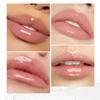 Óleo labial transparente com flor seca, espelho de água, brilho labial, hidratante de longa duração, brilho labial perolado