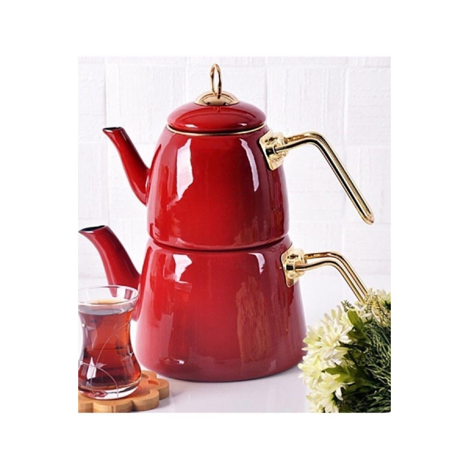 

Elite Enamel Teapot Red 200463 Red Retro Gassal Teapot