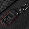 For Jeep Grand Cherokee Compass Dodge Charger Chrysler 200 300 300C Remote Key Cover Case Protect Key Chain Ring PU Leather Auto