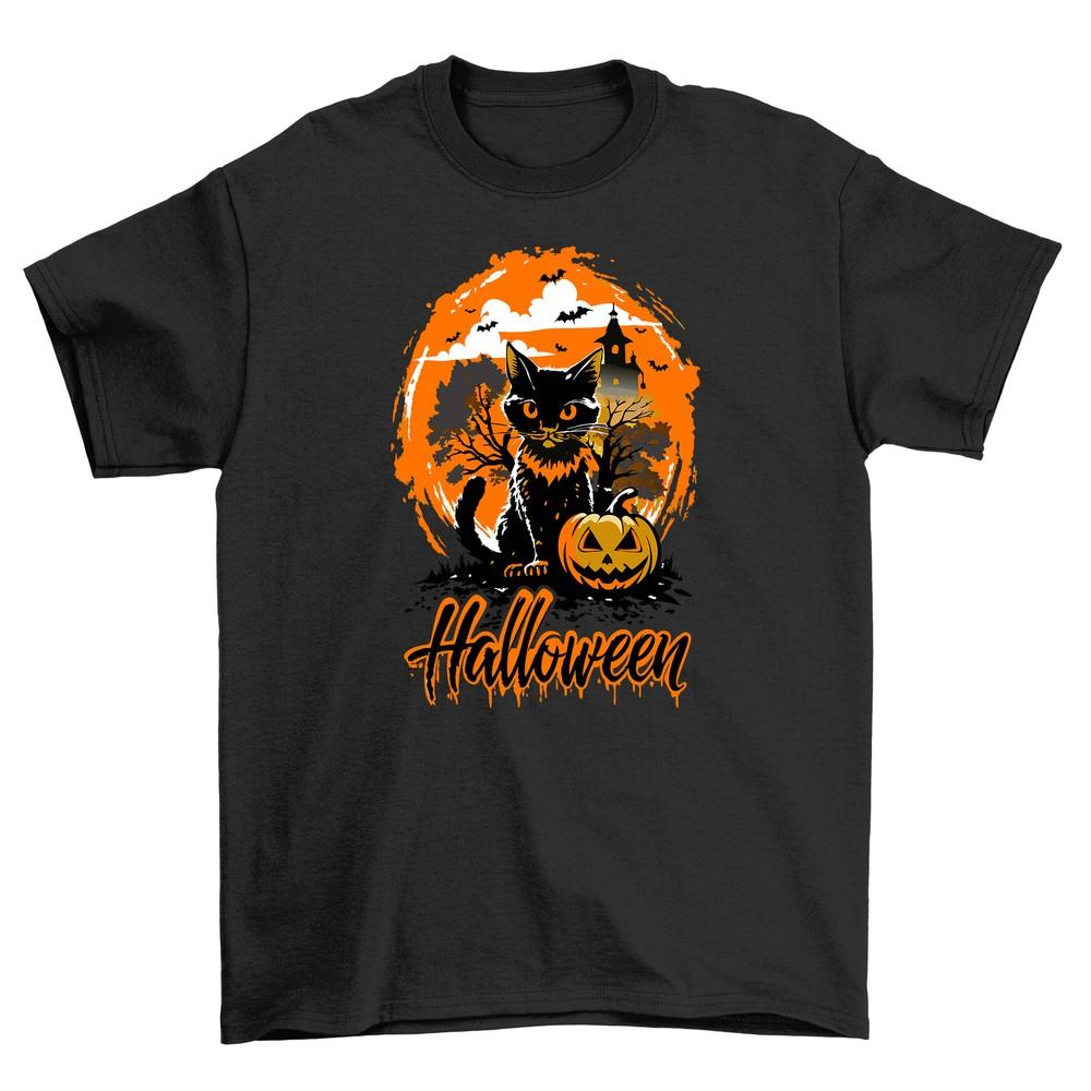 Halloween_259 Cat-o-Lantern T-Shirt - Meowtastic and Spooktacular! Funny Unisex