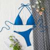 Triangle Strap Pearl Sexy Bikini Split Swimsuit