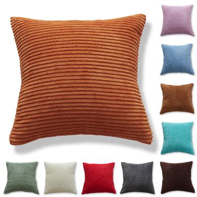Cushion Covers Super -Soft Striped Velvet Corduroy Home Decorative Pillow Cover For Sofa Decorative Pillow Case