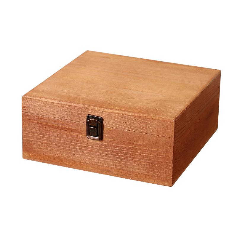 Wooden Gift Box with Pull-Out Lid for Groomsmen and Bridesmaids - Wedding Candy or Ornament Storage Box