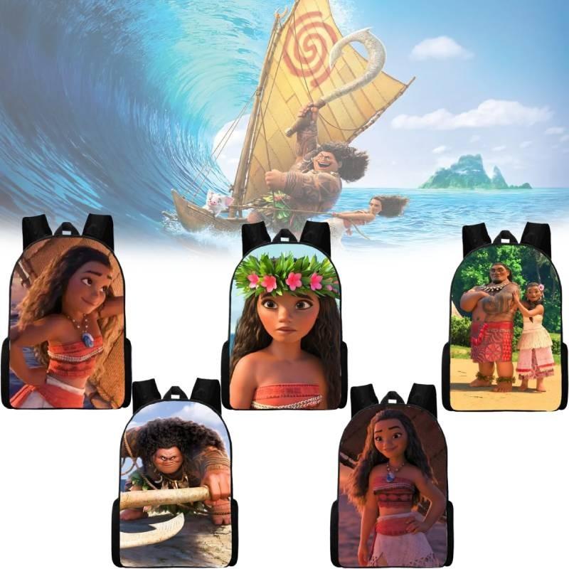Moana Ocean Character Kids Backpack Set With Durable Waterresistant Material For School Use