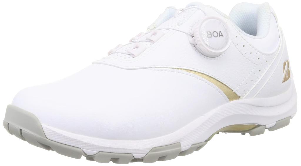 Golf Shoes Zero Spike Biter Light Lady SHG210 White Gold Cm [Bridgestone] Women's 23.0