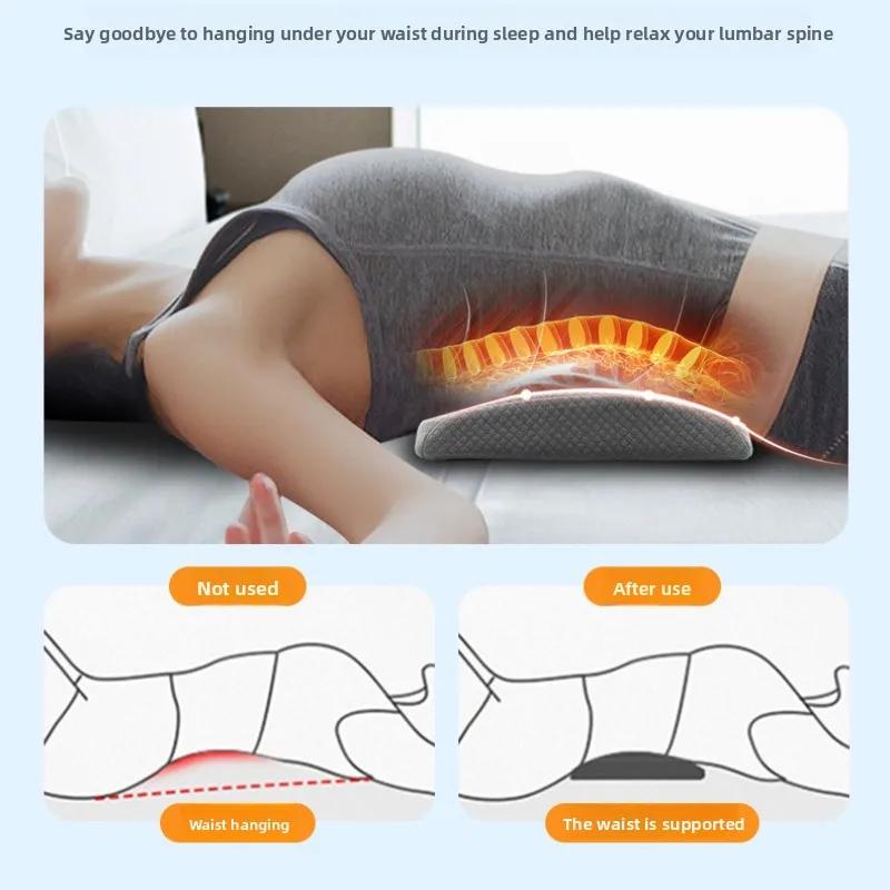 Medical Memory Foam Lumbar Pillow For Spinal Support And Back Pain Relief Ergonomic Bed Cushion
