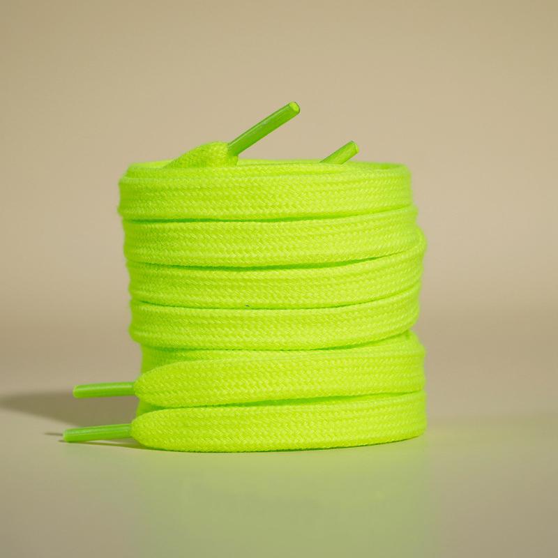 1Pair/3Pair NEW Flat High-Quality Cotton Shoelace Suitable for A Variety of Shoes 0.8 Cm Wide Unisex Solid-Color Shoelaces