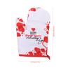 1Set Baking Mitts Heat Insulating Gloves for Oven Microwave Grill Anti-Scald Protective Mitts for Home Kitchen Use Easy Clean