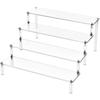 Acrylic Display Shelf For Organizing Cupcakes Perfume Jewelry Collectibles Storage Rack With Reinforced Support Rods