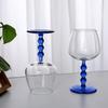 Beaded Tall Wine Glass Champagne Cocktail Glass Home Bar Splicing Colored Borosilicate Glass Wine Glass