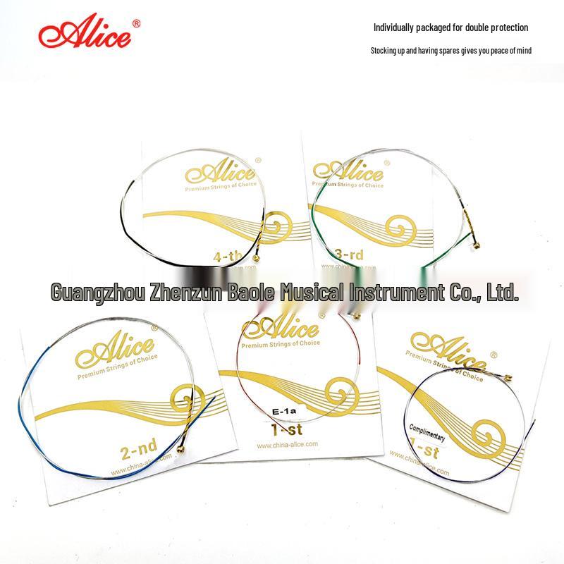 Alice Professional Exam Violin Strings A747: Nylon Strings with G String Pure Silver Wound & Extra E1 String