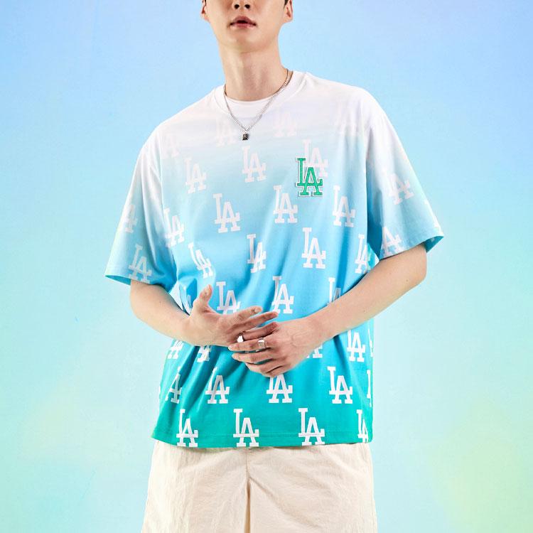 New MLB Drop Shoulder Sleeve T Shirt Unisex Green 3ATSM6223-07GNL