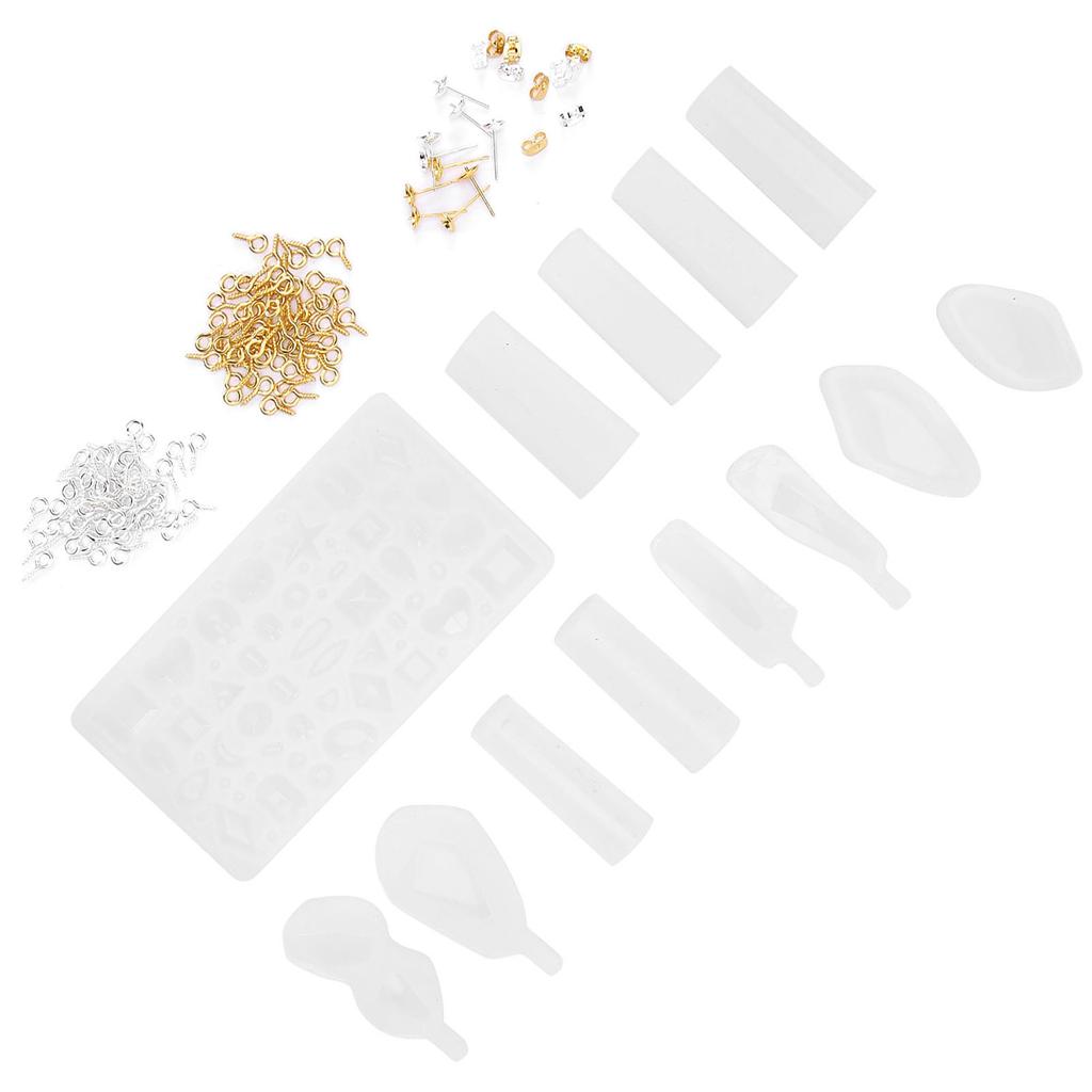 Professional DIY Jewelry Silicone Mold Earring Pendant Making Mold Eye Screw Accessory Set