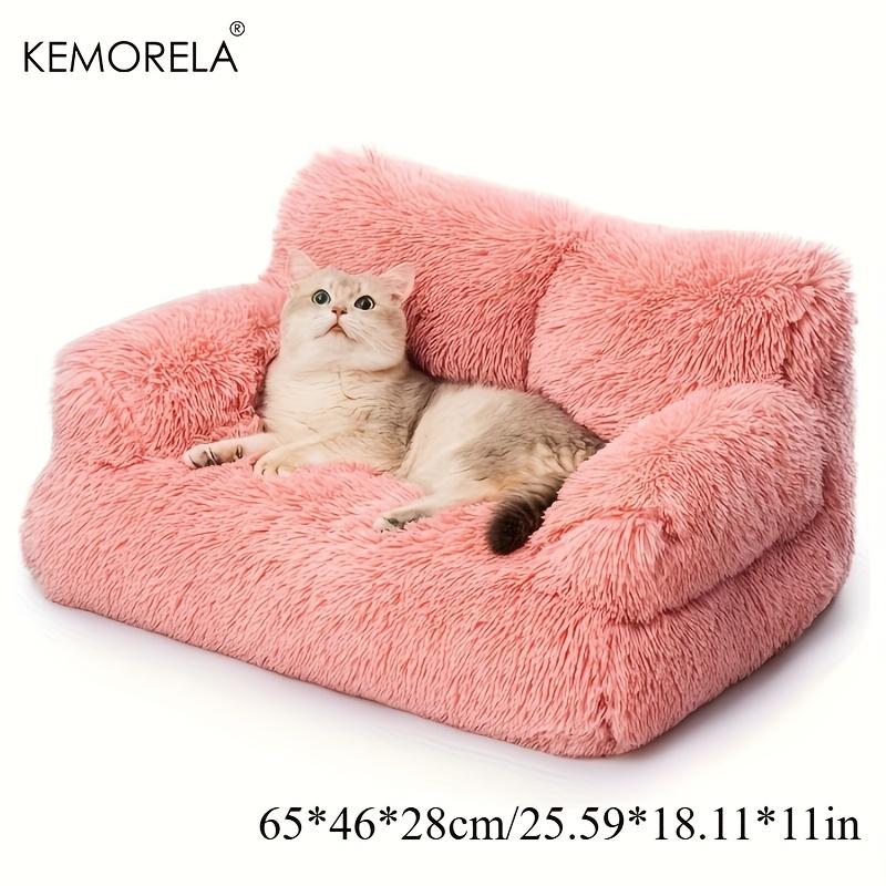 Thickened & Heightened Long-Haired Cat Sofa for Large Cats - Luxury Cushioned Pet Bed, Durable Furniture for Use, Cozy for Decor