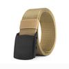 1pc Men's Canvas Belt Plastic Buckle Metal-Free Nylon Tactical Waist Belt Women's Belt Outdoor Hiking Webbing Belt Neutral Belts