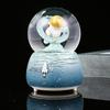 Rhinestone Snow Globe Delicate Adorable Eye-catching Resin Music Space Astronaut Snow Globe for Kids