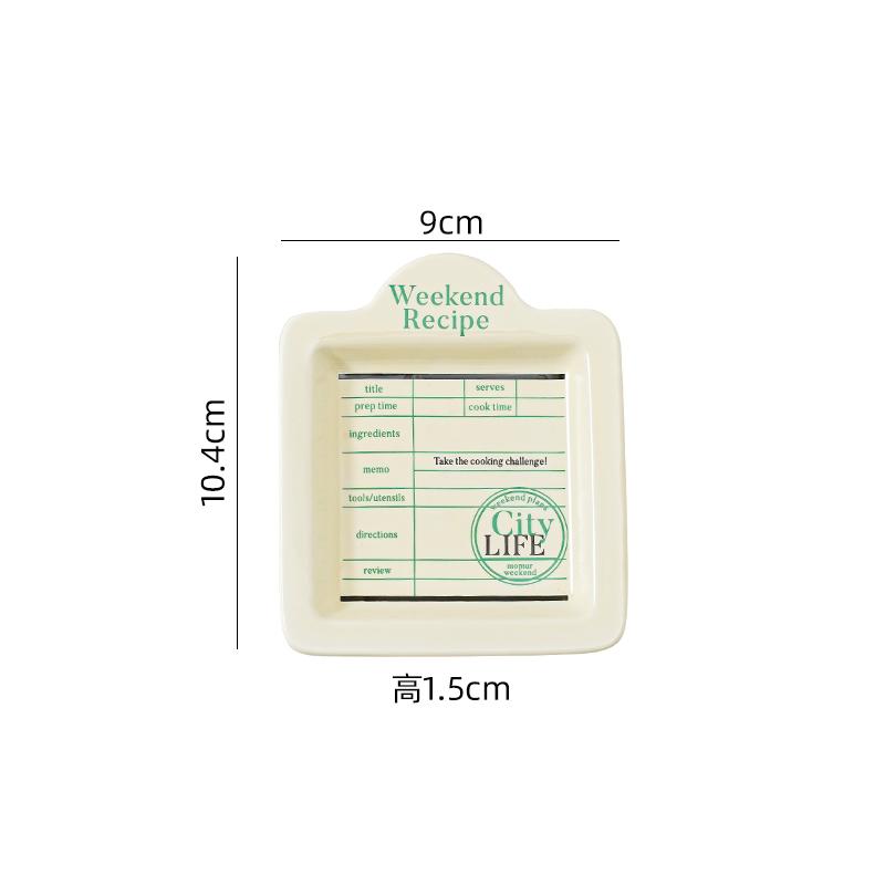 Cream Ins Style Korean Blogger with the Same Niche Letter Breakfast Plate High Value Dessert Dessert Plate High Sense