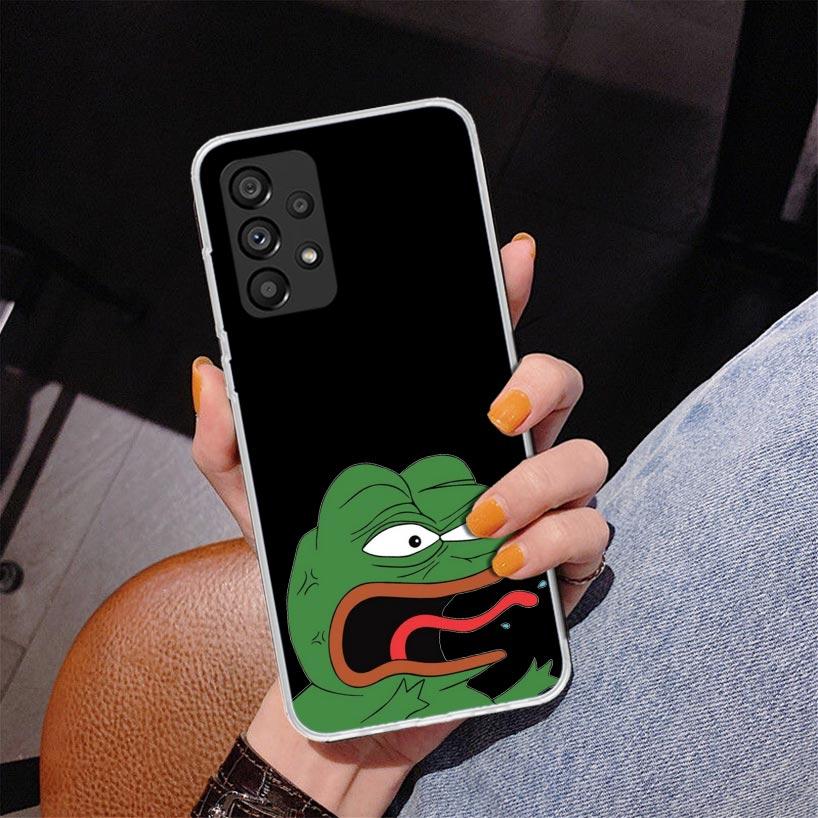 Cute Frogs Party Sad Pepe Phone Case For Samsung Galaxy A17 A16 A15 A14 A13 A57 A56 A55 A54 A53 A37 A36 A35 A34 A33 A26 A25 A24