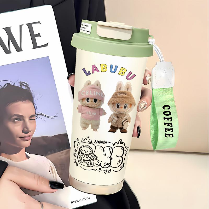 Slámkový hrnek na vodu Velká kapacita 316 Nerezová ocel Vysoká hodnota Termoska na dvojí pití Hrnek na kávu do auta