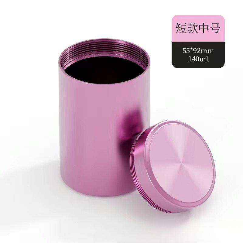 Mini Portable Sealed Jar Travel Moisture-proof Solid Color Nut Candy Food Storage Container Tea Can Metal Box Stainless Steel