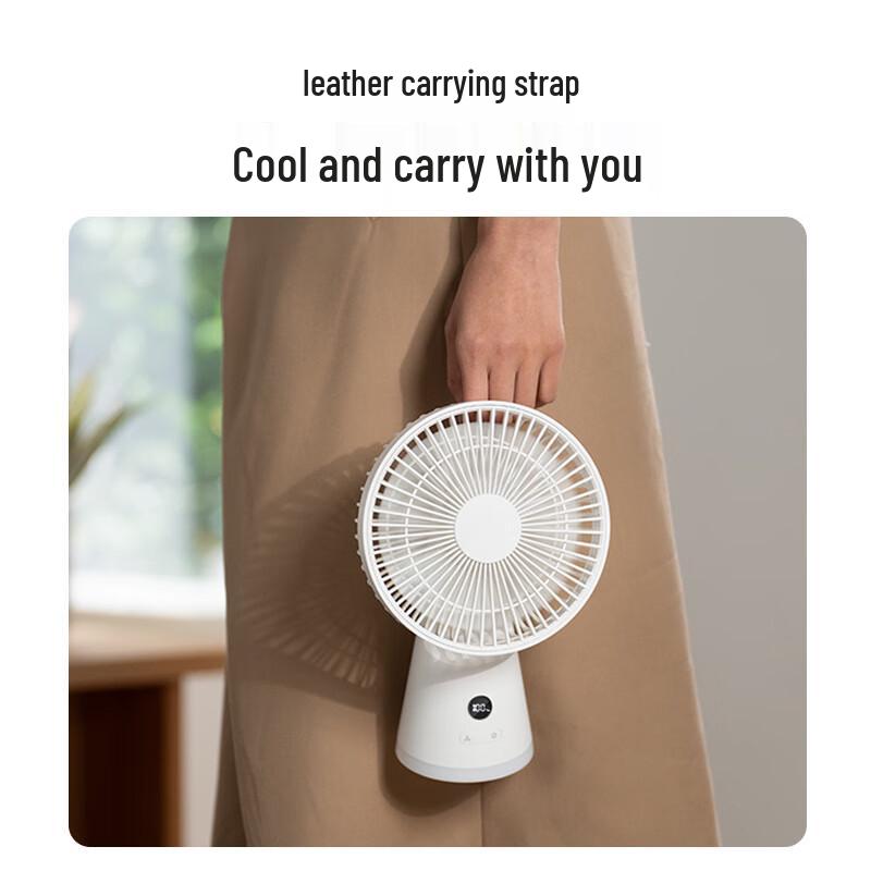 Portable USB Rechargeable Desktop Fan with Night Light