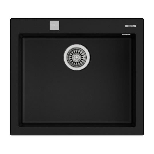 Spüle - TEKA - Forsquare - Tegranit - 50x40 cm - Automatischer Abfluss - Schwarz