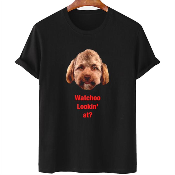 Whatchoo Lookin At Creepy Funny Dog 