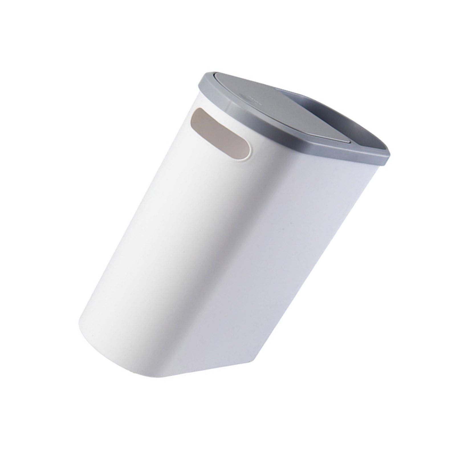 

Push Top Bathroom Storage Bucket Garbage Can for Tight Space for Home and Office Control 1