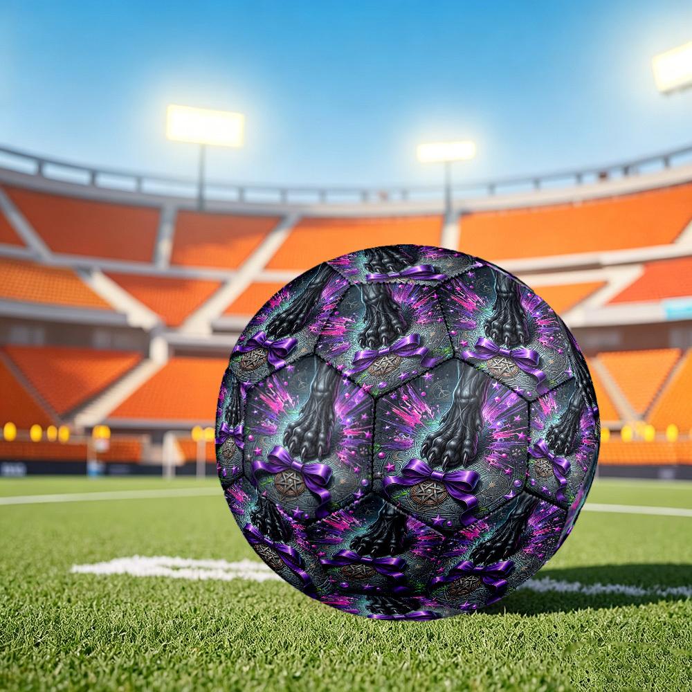 1pc Magical Paw Print Size 5 Soccer Ball Professional Lightweight Durable Match Training Football Indoor &Outdoor Sports BallTraining Ball Y36
