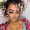 Luxury Cat Eye Reading Glasses Women Anti Blue Light Prescription Farsightedness Wearglass +1.5 +2.5 +6