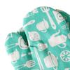 Thickened Cotton-Linen Oven Mitts with Non-Slip Grip Heat-Resistant Baking Gloves for Microwave Grill Breathable
