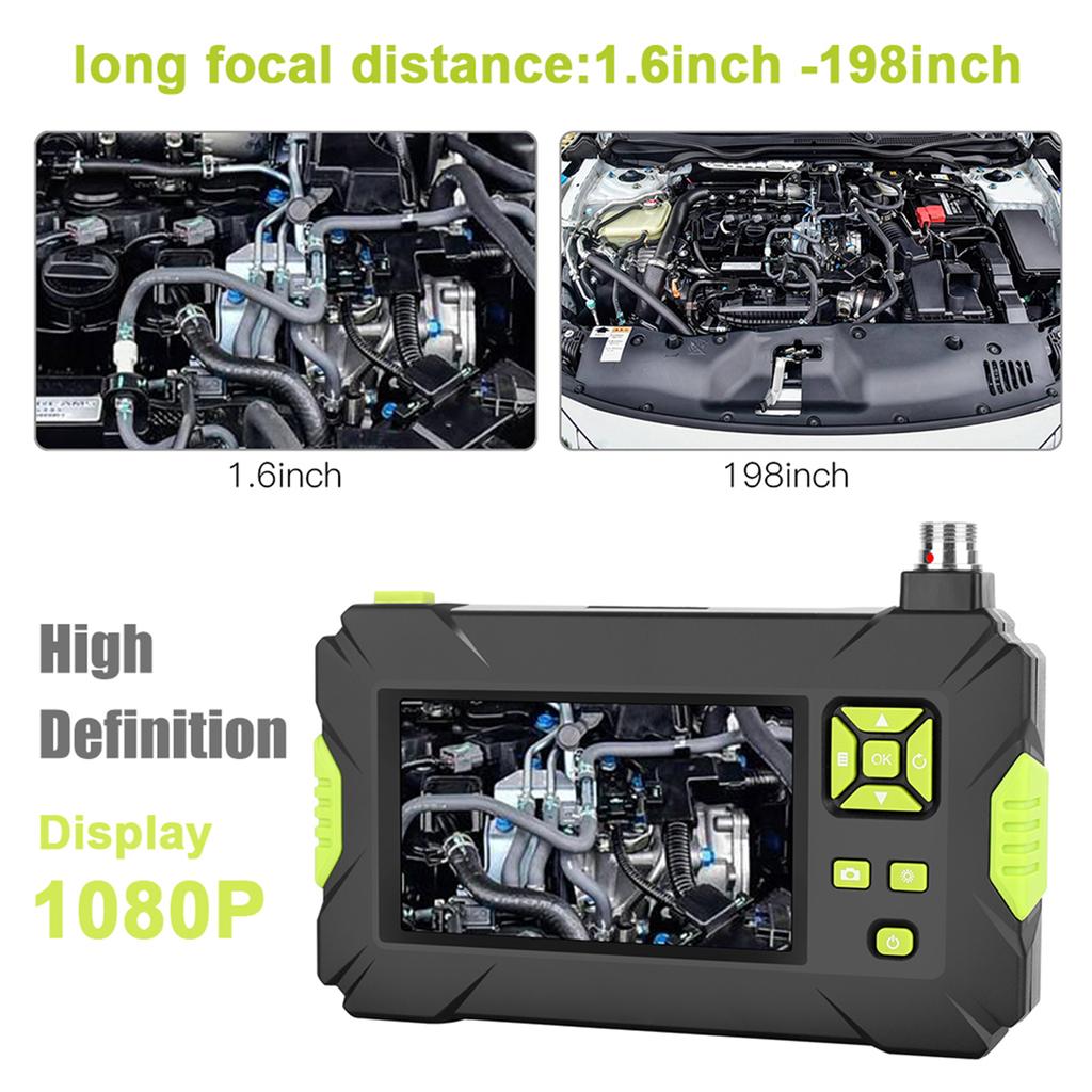 4.3in P30 1080P HD Pipe Inspection Endoscope Camera IP67 Waterproof Industrial Borescope