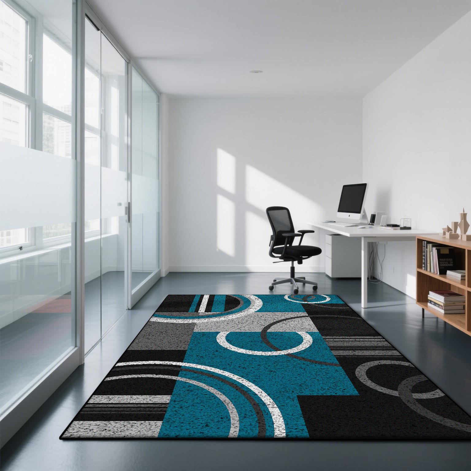 

Geometric Modern Style Carpet Living Room Non-slip Gaming Room Decoration Nordic Large Area Rugs Washable Rug Coffee Tables Mat 60cm x 90cm