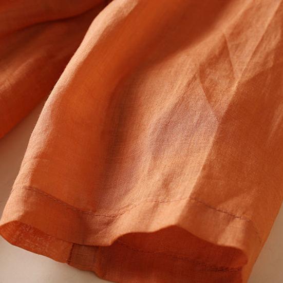 Summer Retro Ethnic Style Embroidery Print Midi Dress O-neck Long Sleeve Buttons Half Placket A-Line Mid-calf Length Casual Dress