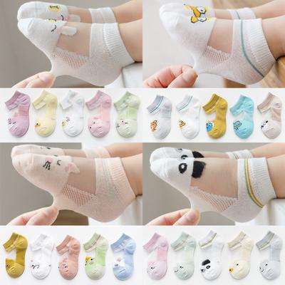 0-5Yrs Baby Socks Summer Mesh Cotton Cartoon Animal Kids Socks Girls Cute Newborn Boy Toddler Socks Baby Accessories