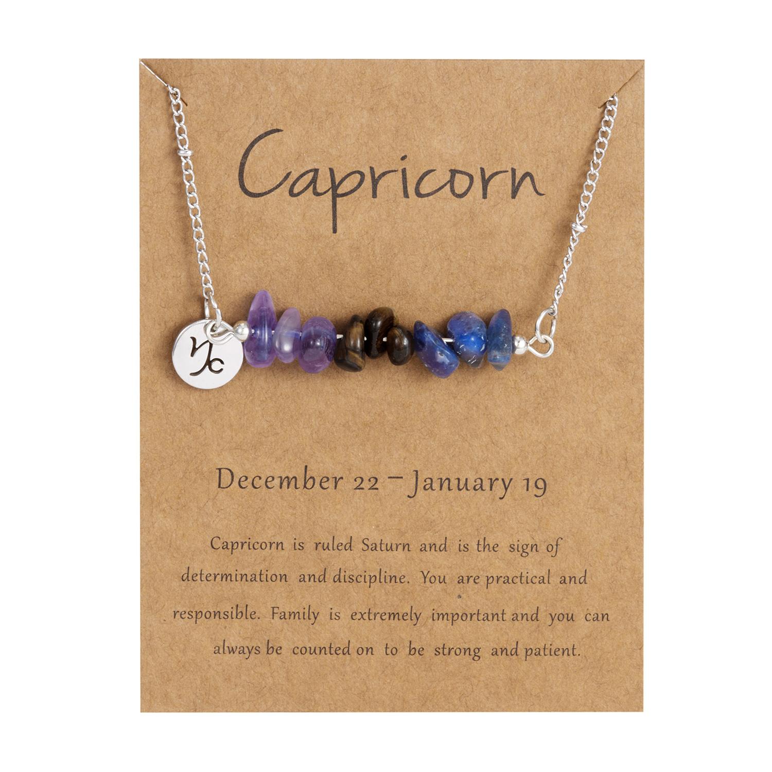

Stainless Steel 12 Constellation Pendant Necklaces for Women Men Irregular Natural Stone Necklace Party Jewelry Birthday Gift