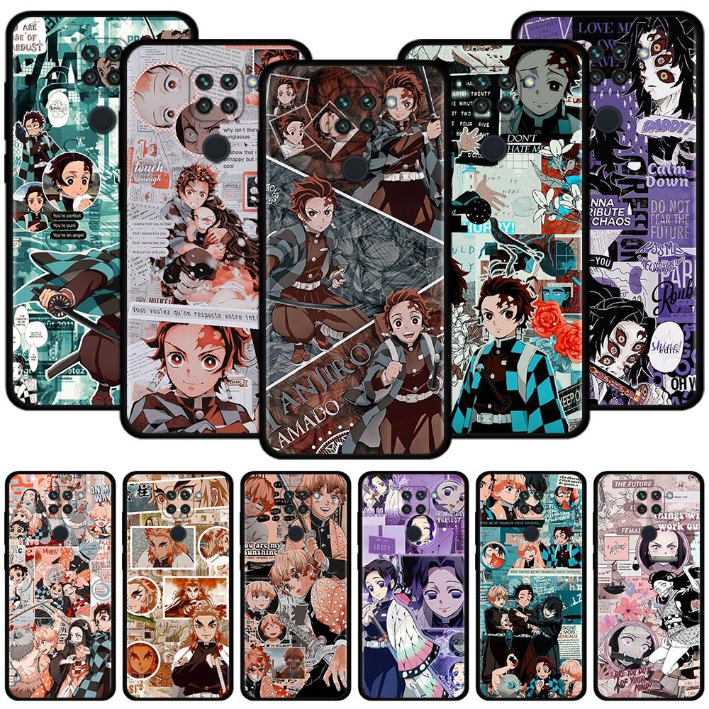 

Material Smartphone Case For Xiaomi Redmi Note 11 9S 9 8 10 Pro Max Lite 8T 9T 9C 8A 7A 7 Cover Demon Slayer Anime