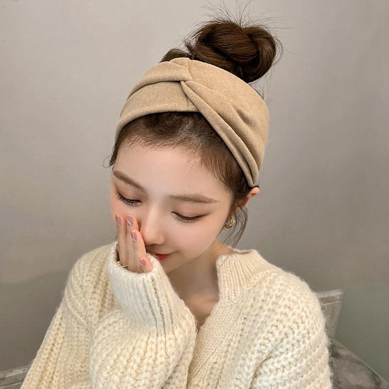 Autumn & Winter Korean Wide-Brim Hairband - Women's Head Tie for Daily Wear & Face Washing