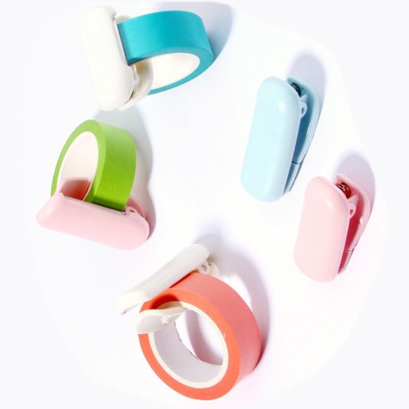 1pc Plastic Lash Adhesive Tape Split Tools Mini Portable Eyelash Extension Tape Cutter Makeup Lash Extension Supplies Dispenser