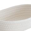3 Pcs Desktop Storage Basket Oval Organizer Container Cotton Rope Hand Woven for Makeup Snacks